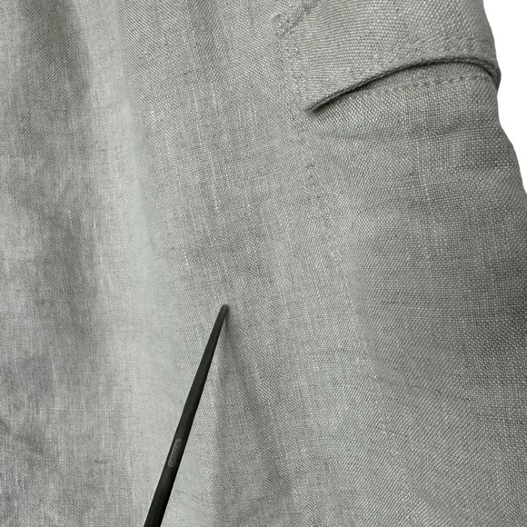 Athleta Womens Voyager Linen Cargo Skirt Sz 4 Khaki Elastic Back Waist Band - Picture 4 of 5